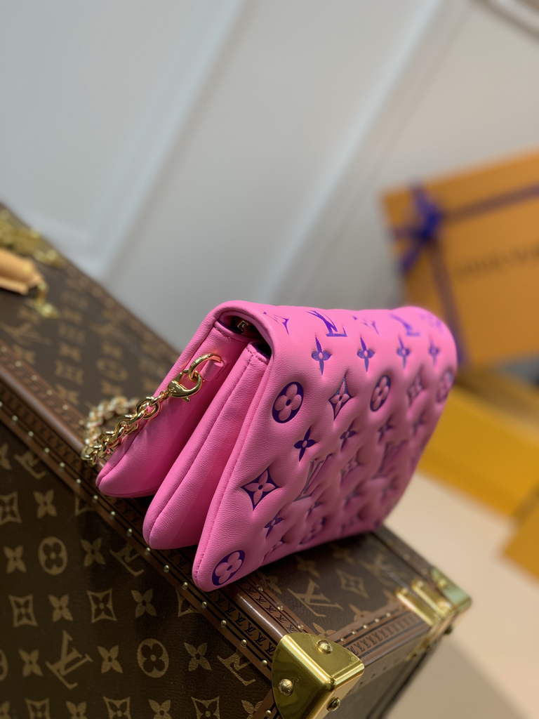 Louis Vuitton M80745 Pochette Coussin Handbag Calfskin M80742 Pink - Default Title - View 3