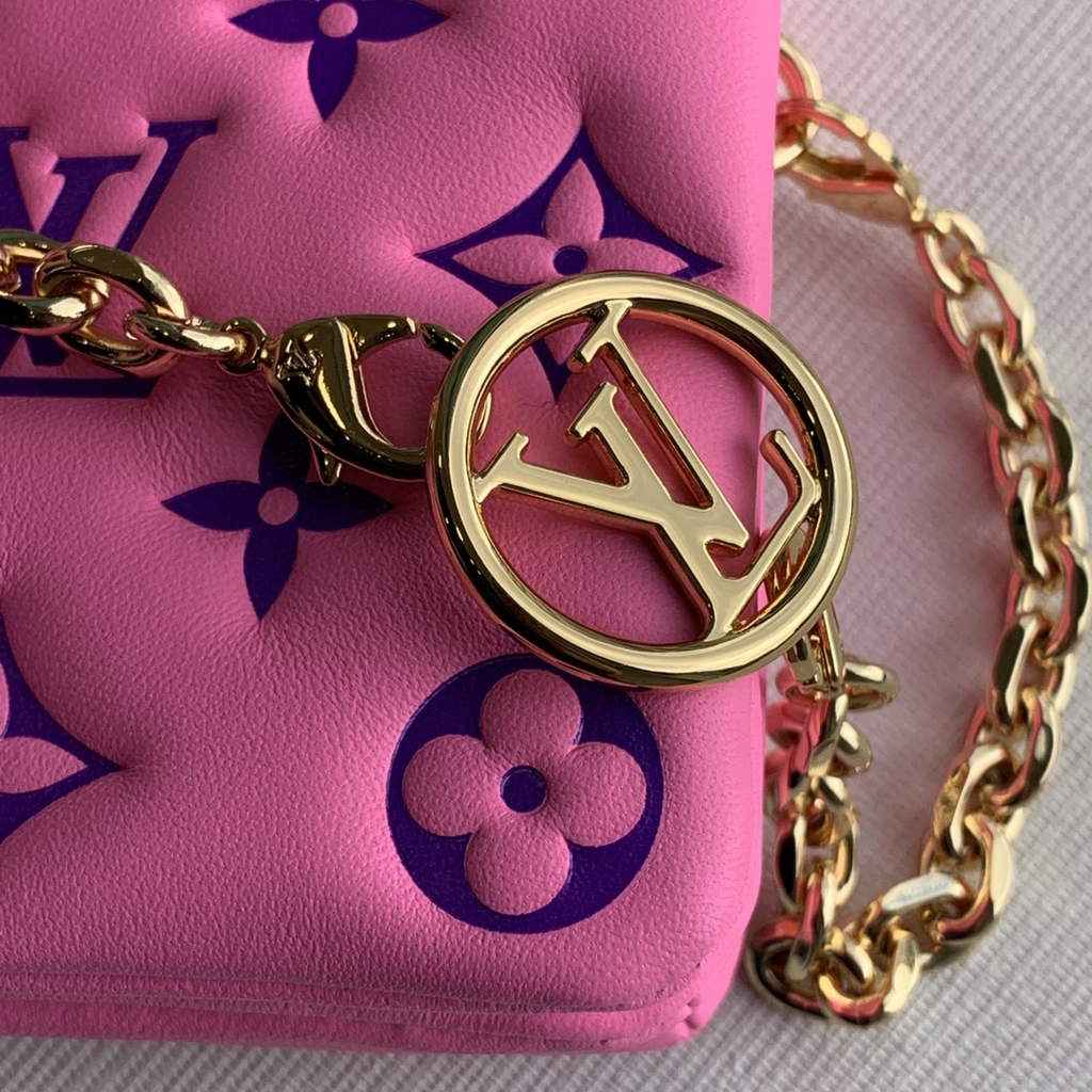 Louis Vuitton M80745 Pochette Coussin Handbag Calfskin M80742 Pink