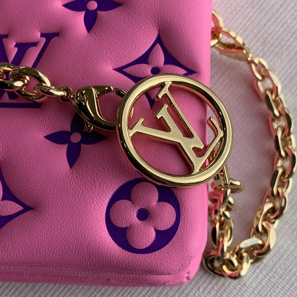 Louis Vuitton M80745 Pochette Coussin Handbag Calfskin M80742 Pink - Default Title - View 5