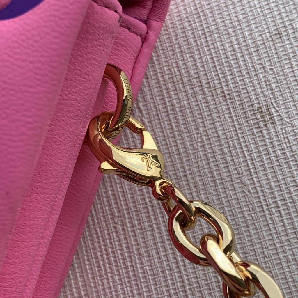 Louis Vuitton M80745 Pochette Coussin Handbag Calfskin M80742 Pink - Default Title - View 6