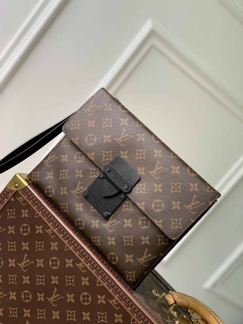 Louis Vuitton M82598 Pochette S-Lock Monogram Canvas - Default Title - View 1