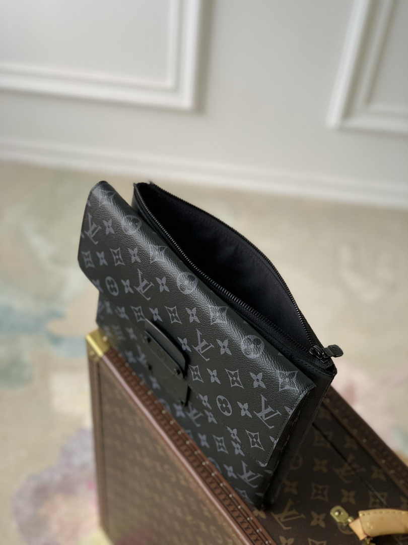 Louis Vuitton M82598 Pochette S-Lock Monogram Eclipse - Default Title - View 2