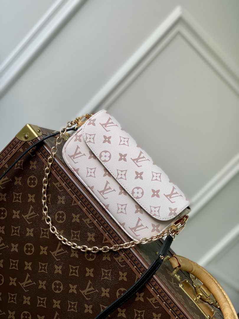 Louis Vuitton M83091 Wallet on Chain Ivy Beige Monogram Canvas - Default Title - View 1
