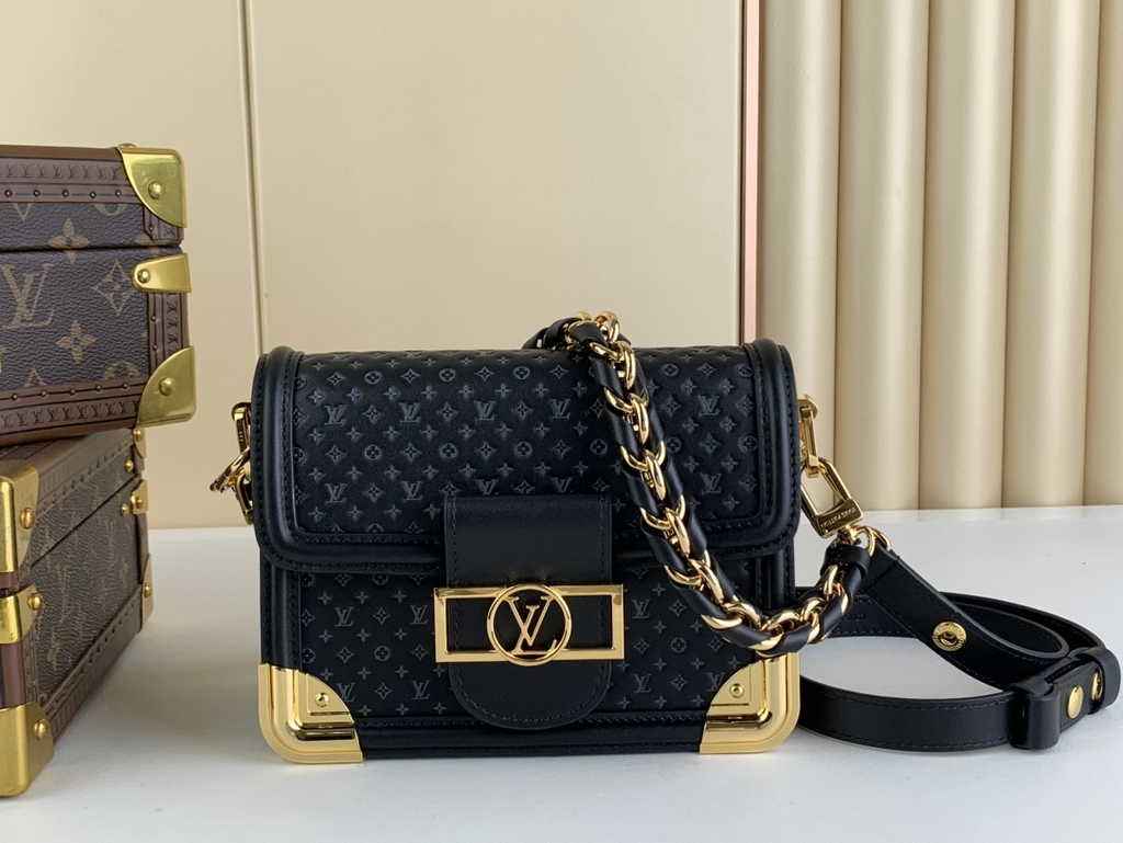 Louis Vuitton Mini Dauphine Shoulder Bag M22597 Black - Default Title - View 1