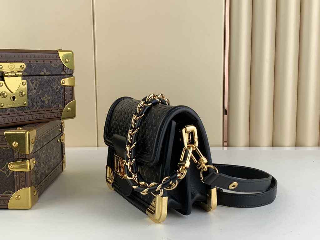 Louis Vuitton Mini Dauphine Shoulder Bag M22597 Black - Default Title - View 2