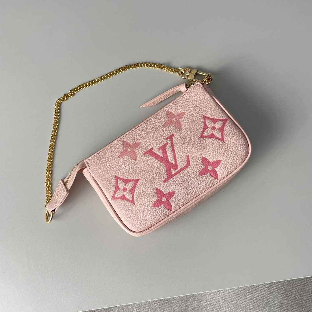 Louis Vuitton Mini Pochette Accessoires M80501 Pink Leather - Default Title - View 3