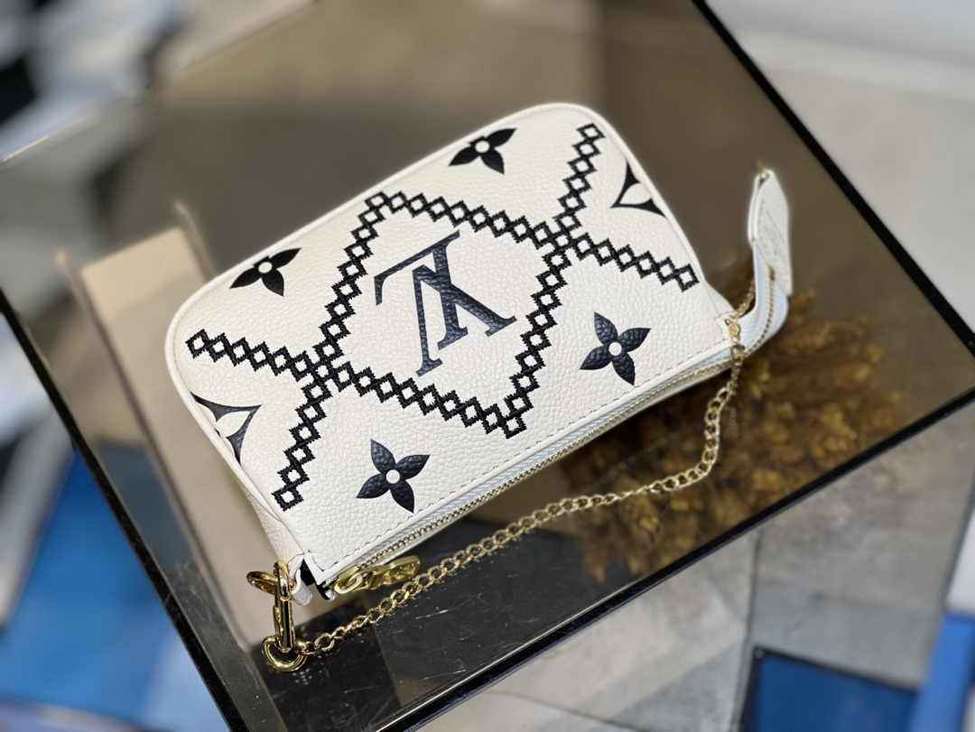 Louis Vuitton Mini Pochette Accessoires M81140 White Leather - Default Title - View 5