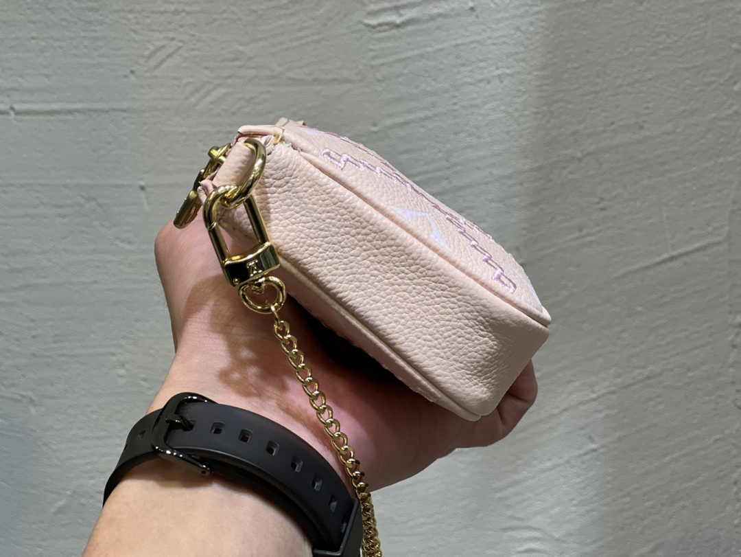 Louis Vuitton Mini Pochette Accessoires M81140 Apricot Leather - Default Title - View 3