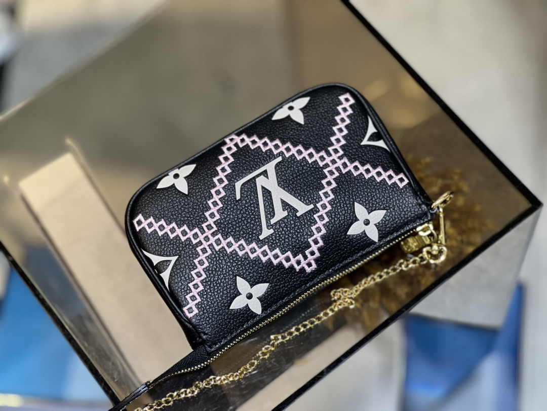 Louis Vuitton Mini Pochette Accessoires M81140 Black Leather - Default Title - View 5