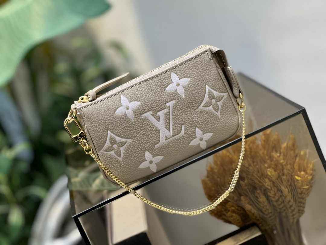 Louis Vuitton Mini Pochette Accessoires M80501 Gray Leather - Default Title - View 2