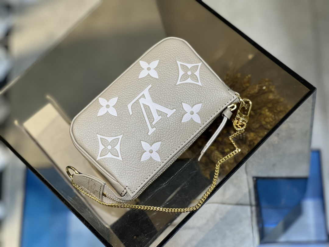 Louis Vuitton Mini Pochette Accessoires M80501 Gray Leather - Default Title - View 5