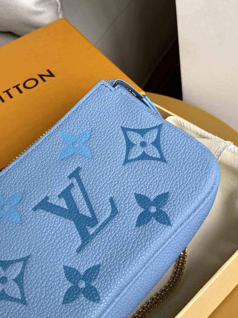 Louis Vuitton Mini Pochette Accessoires M80732 Blue Leather - Default Title - View 4
