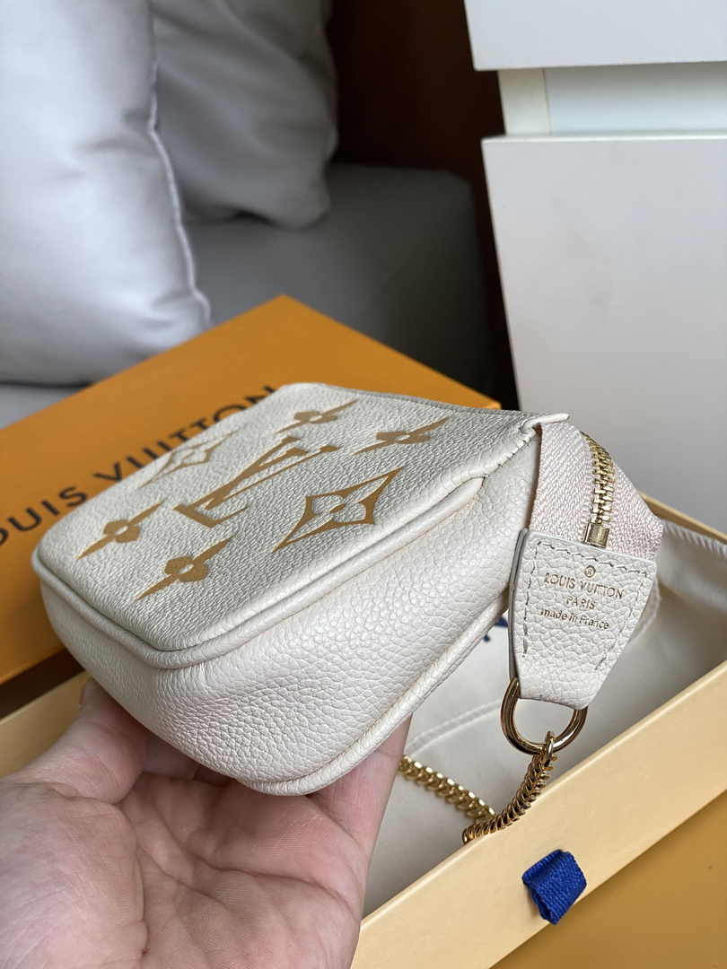 Louis Vuitton Mini Pochette Accessoires M80732 Beige Leather - Default Title - View 6