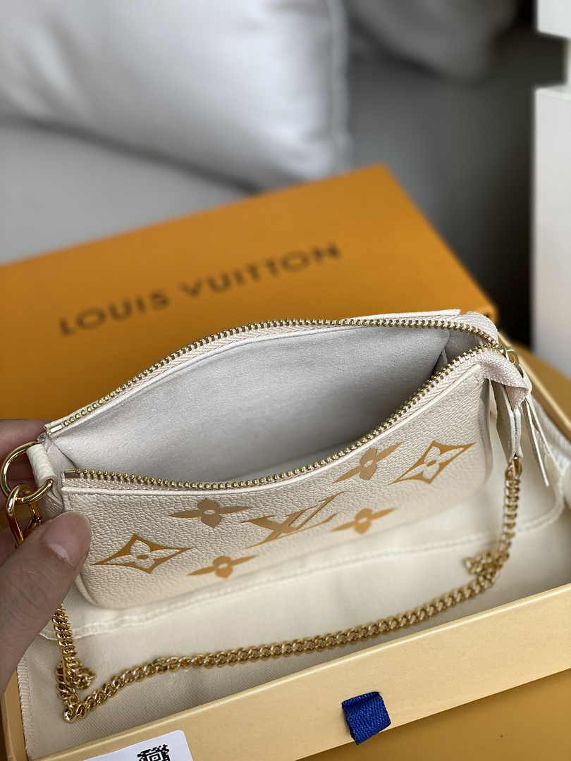 Louis Vuitton Mini Pochette Accessoires M80732 Beige Leather - Default Title - View 9