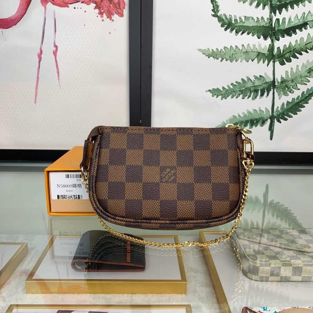 Louis Vuitton Mini Pochette Accessoires N58009 Damier Ebene canvas - Default Title - View 7