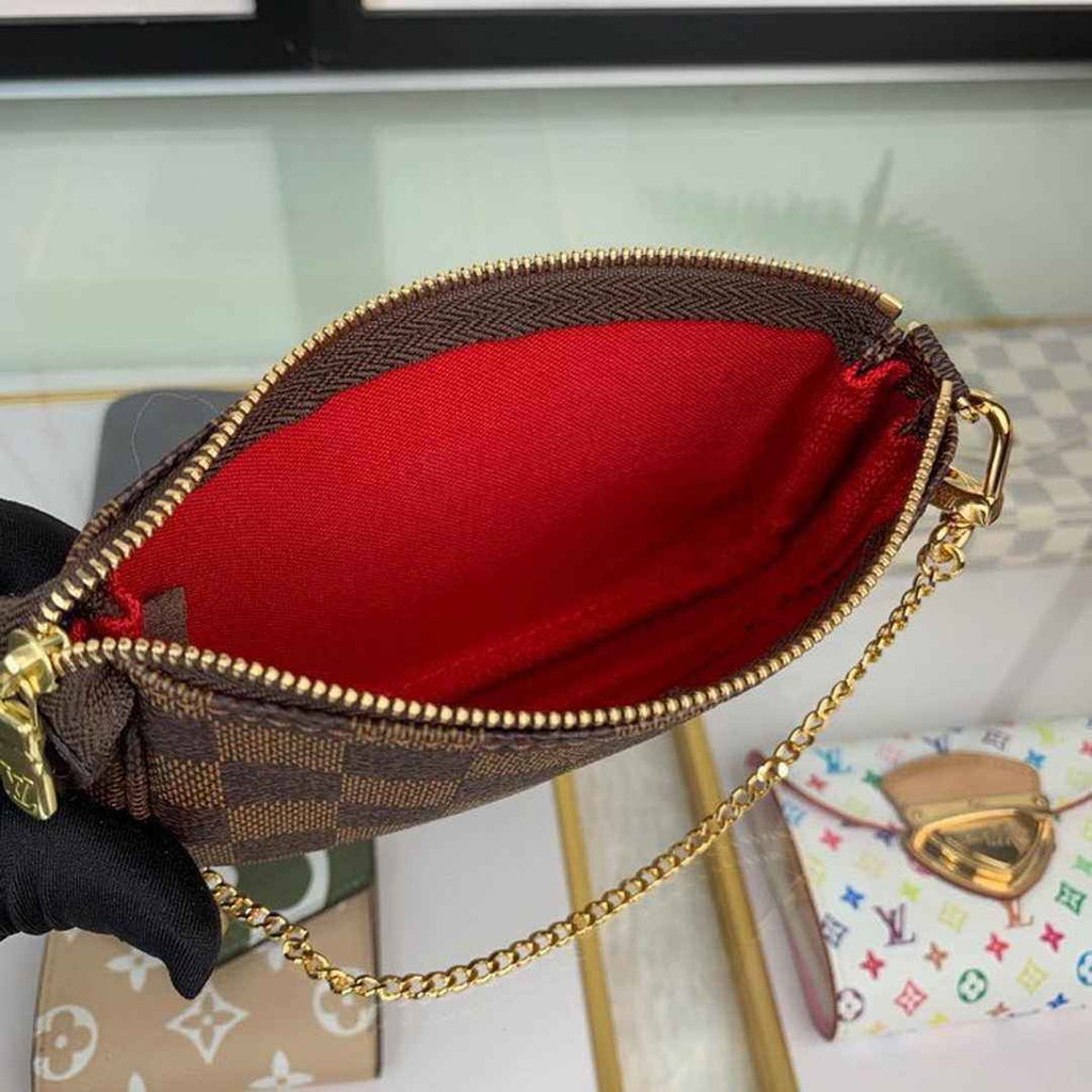 Louis Vuitton Mini Pochette Accessoires N58009 Damier Ebene canvas - Default Title - View 3