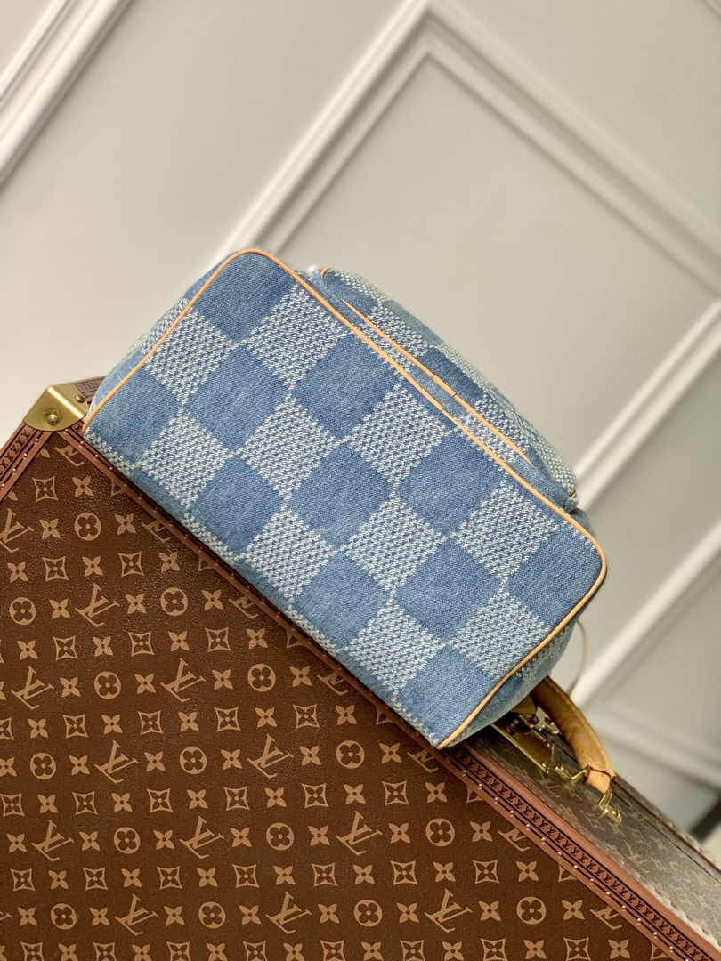 Louis Vuitton Montsouris Backpack N40708 Blue Damier Denim