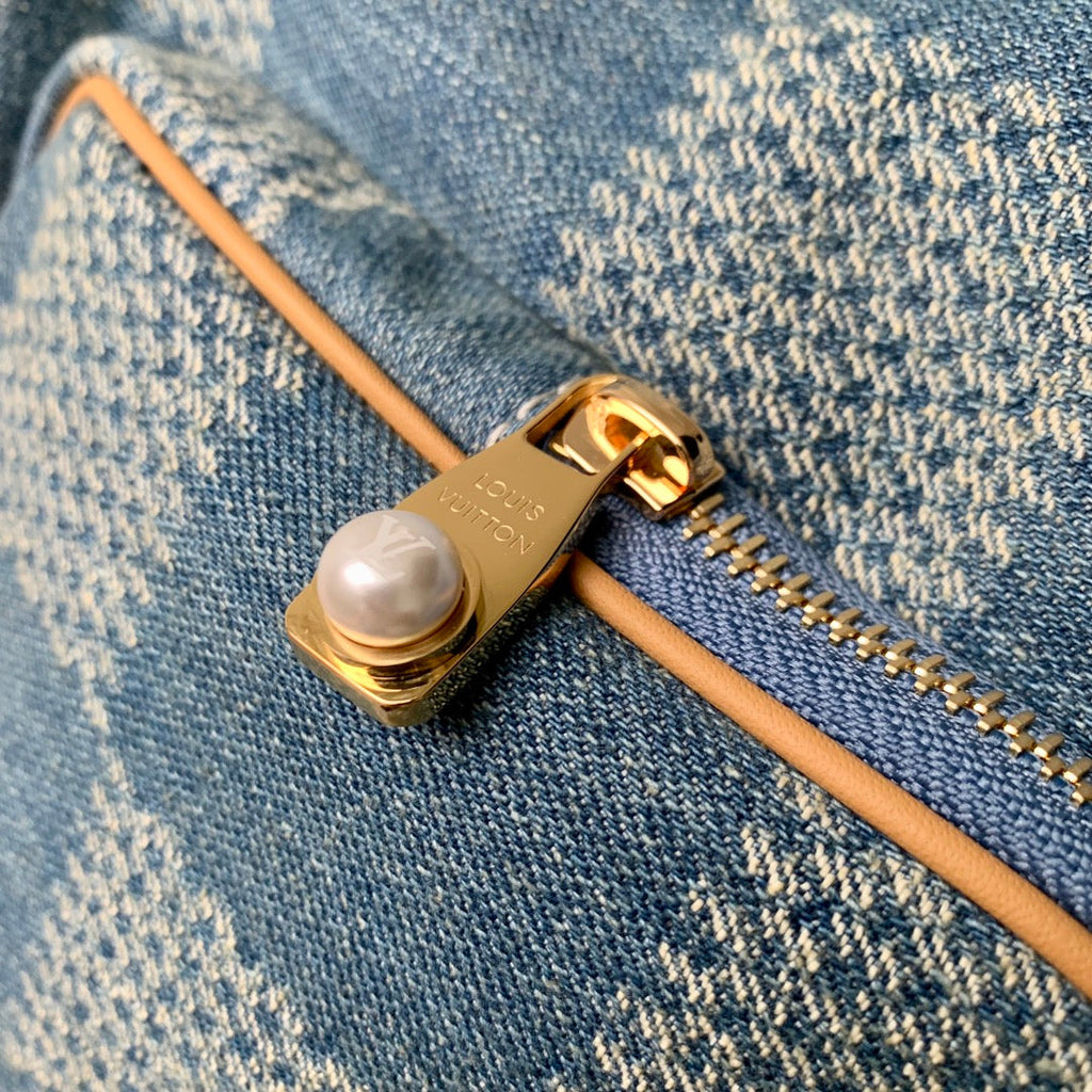 Louis Vuitton Montsouris Backpack N40708 Blue Damier Denim