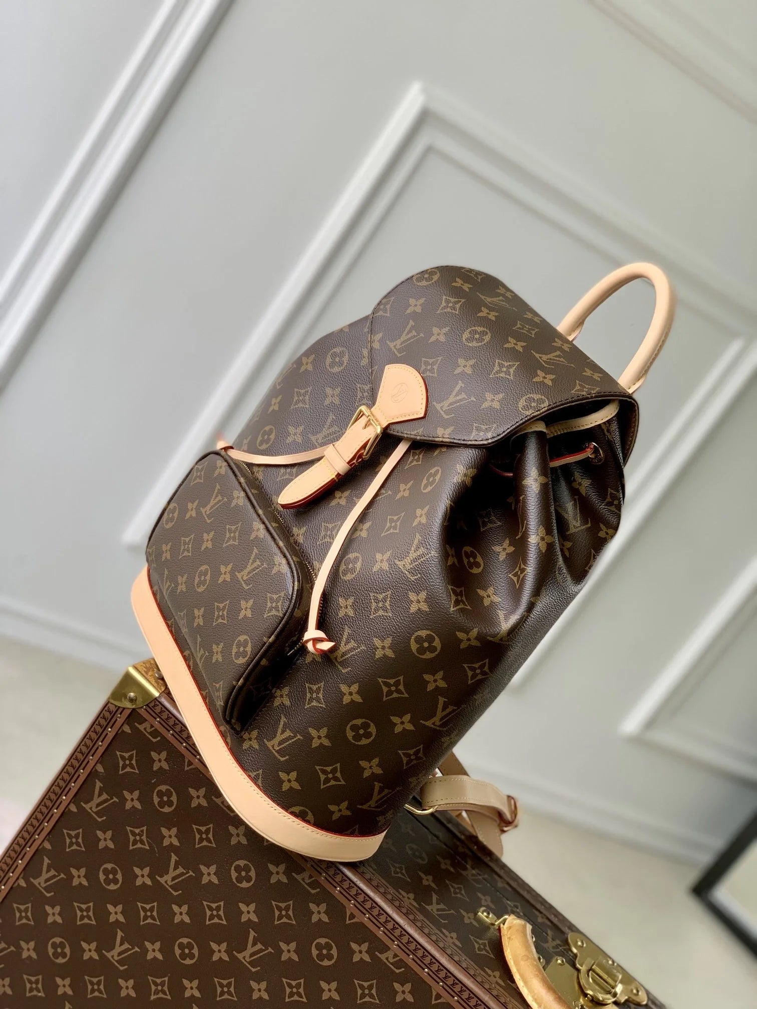 Louis Vuitton Montsouris MM Backpack, M11197 Monogram canvas