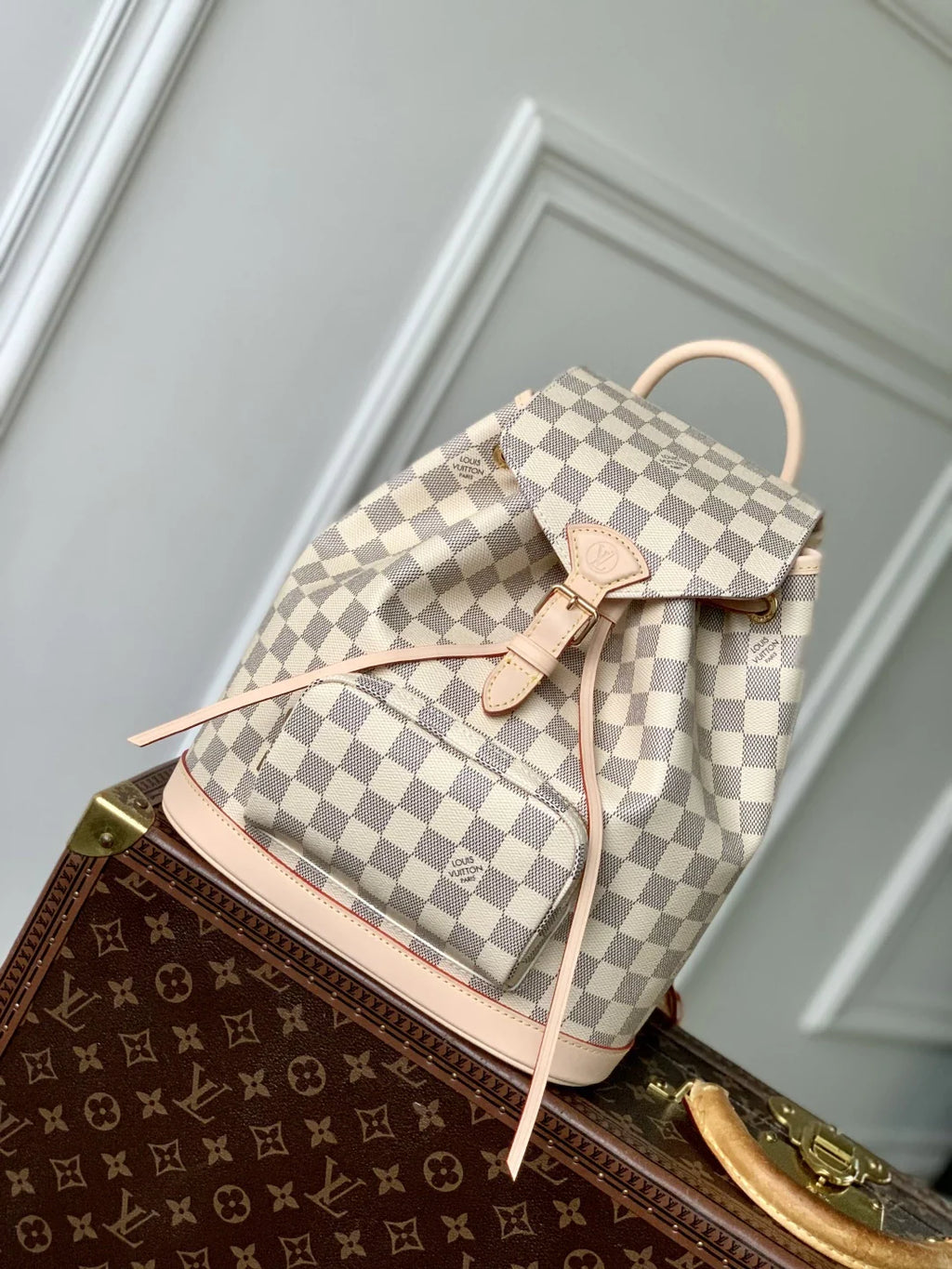 Louis Vuitton Montsouris PM Bag Damier Azur N00120