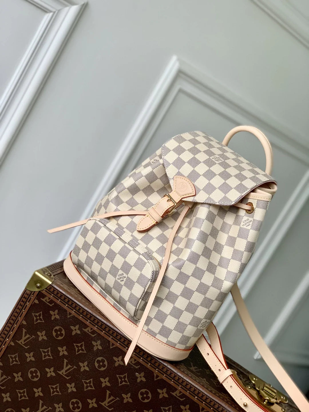 Louis Vuitton Montsouris PM Bag Damier Azur N00120