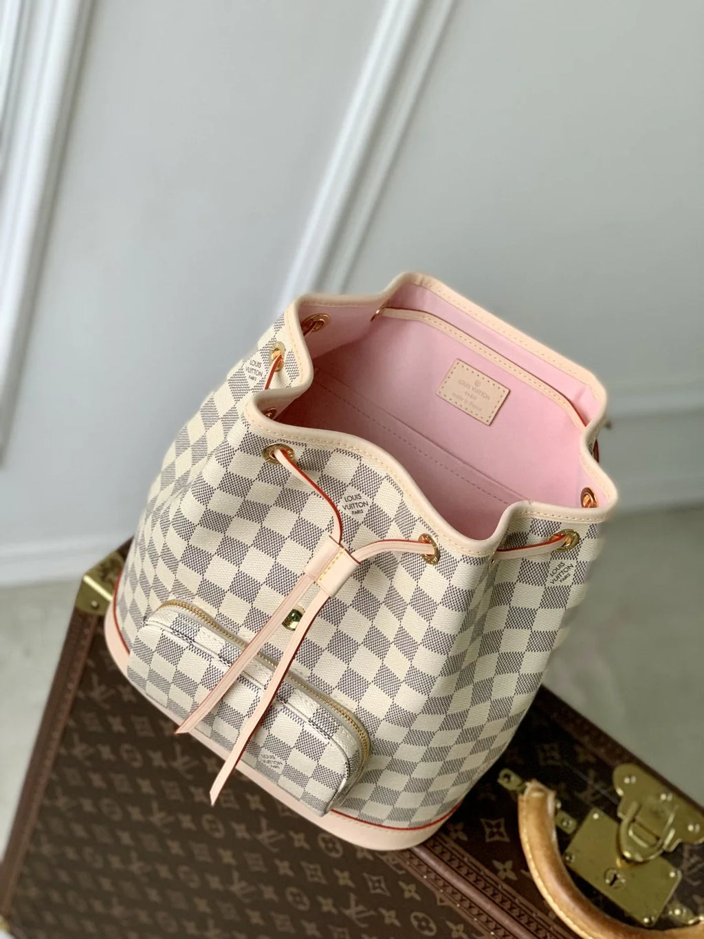 Louis Vuitton Montsouris PM Bag Damier Azur N00120