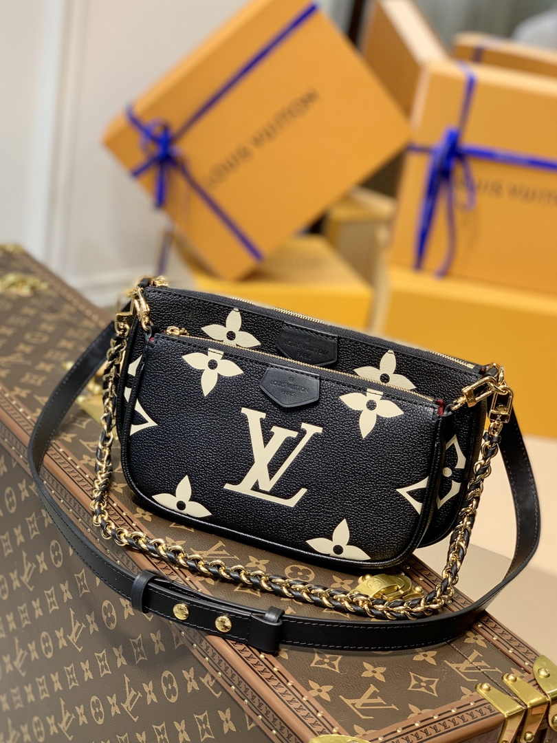 Louis Vuitton Multi Pochette M45777 Monogram Empreinte Leather - Default Title - View 1