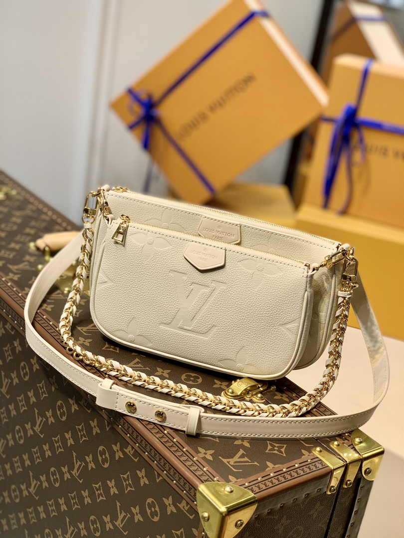 Louis Vuitton Multi Pochette M46568 Monogram Empreinte Leather - Default Title - View 1