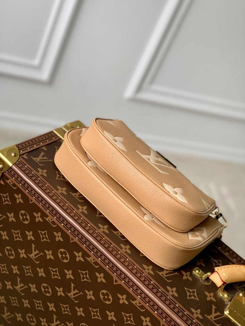 Louis Vuitton Multi Pochette M80399 Tan Monogram Leather - Default Title - View 4
