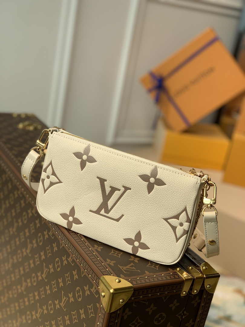 Louis Vuitton Multi Pochette M80399 Beige Monogram Leather - Default Title - View 2