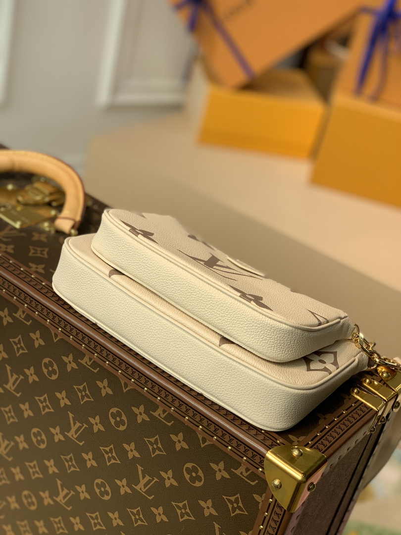 Louis Vuitton Multi Pochette M80399 Beige Monogram Leather - Default Title - View 4
