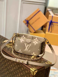 Louis Vuitton Multi Pochette M80399 Gray Monogram Leather