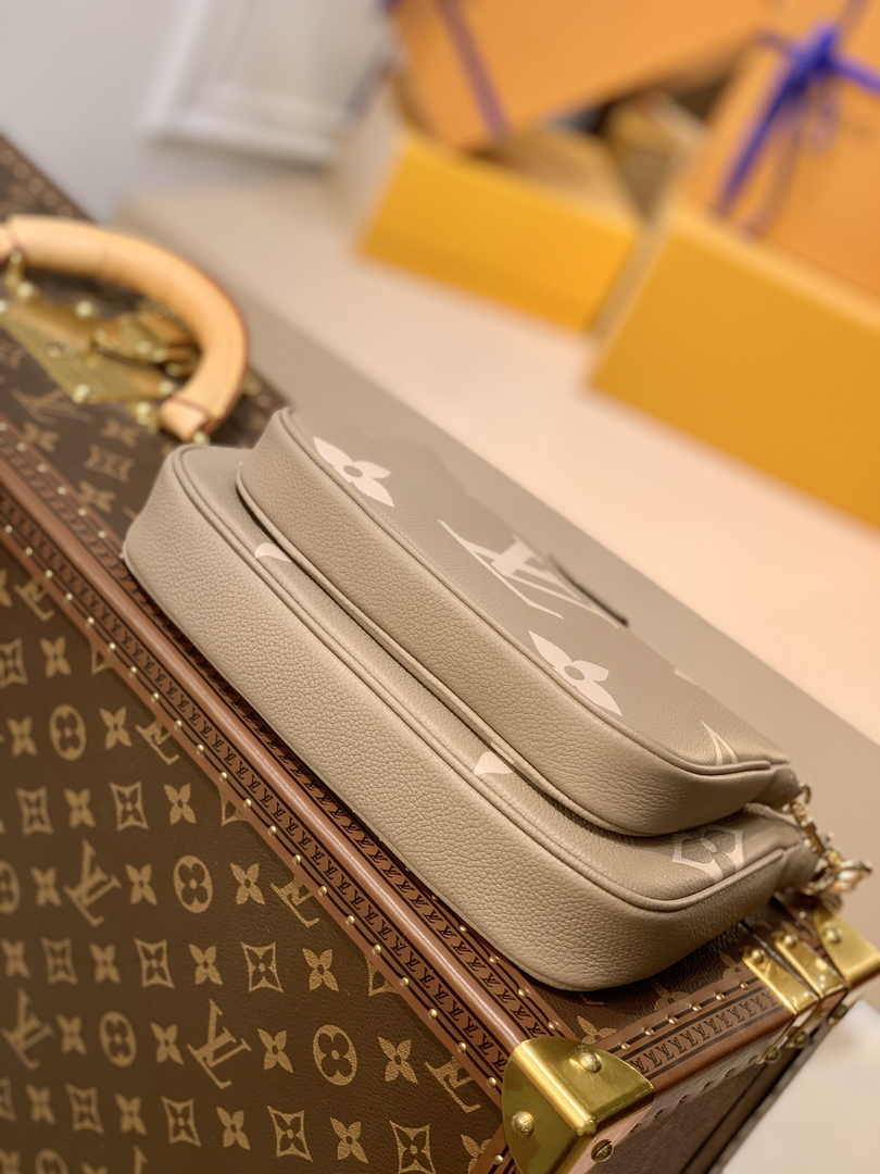 Louis Vuitton Multi Pochette M80399 Gray Monogram Leather - Default Title - View 4