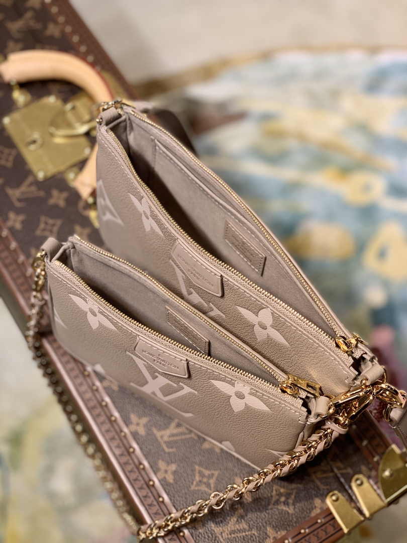 Louis Vuitton Multi Pochette M80399 Gray Monogram Leather - Default Title - View 8