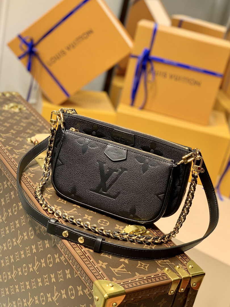 Louis Vuitton Multi Pochette M80399 Monogram Empreinte Leather - Default Title - View 1