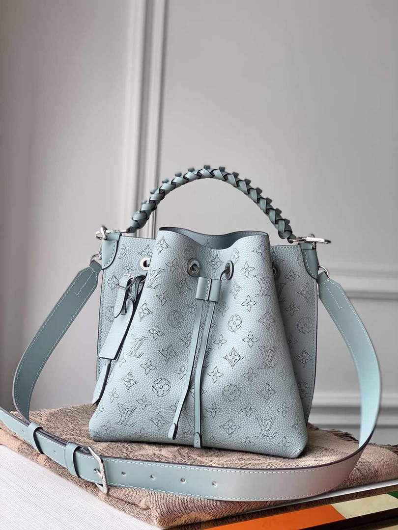 Louis Vuitton Muria Bucket Bag M55906 - Blue Leather Handbag