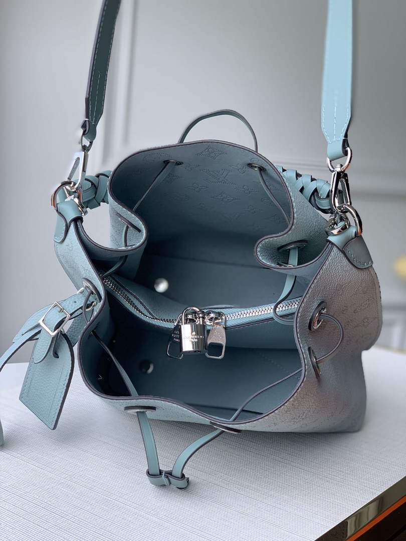 Louis Vuitton Muria Bucket Bag M55906 - Blue Leather Handbag