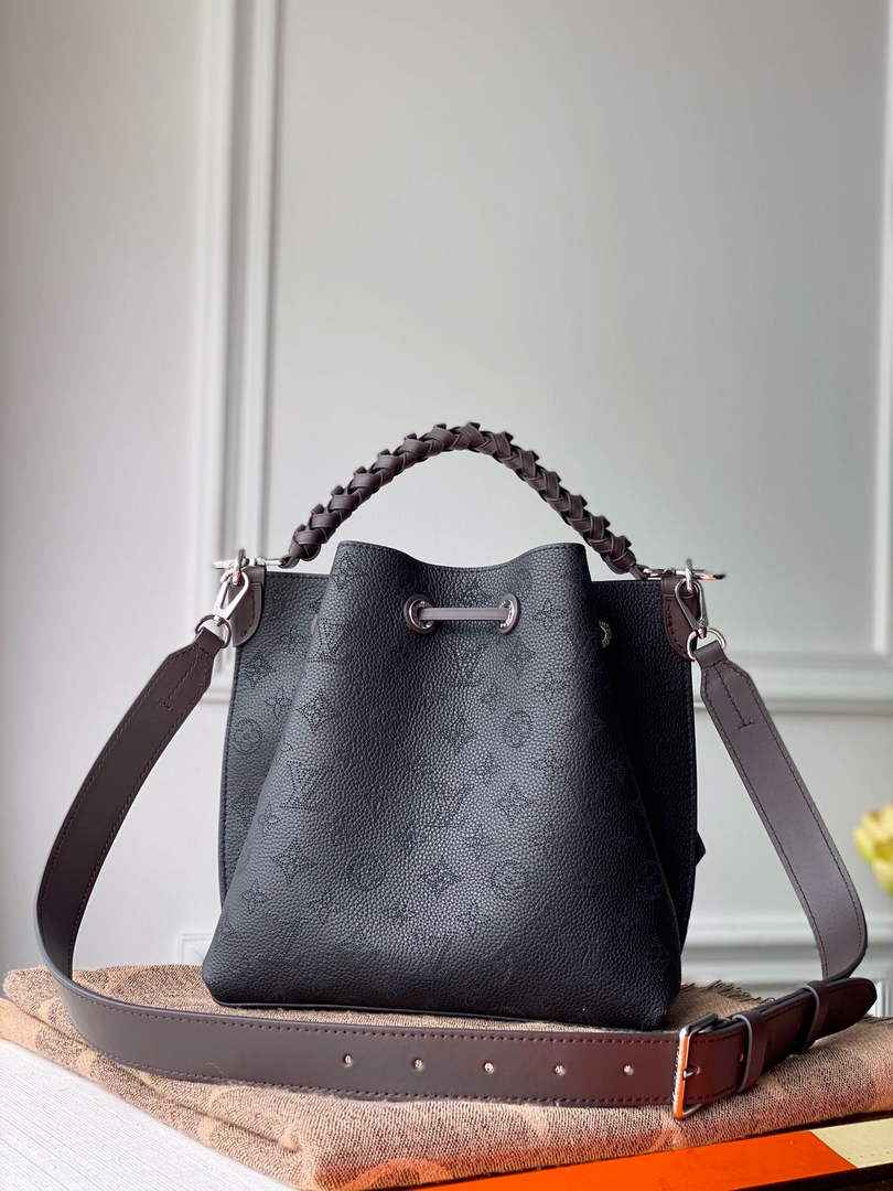 Louis Vuitton Muria Bucket Bag M55800 - Black Leather Handbag