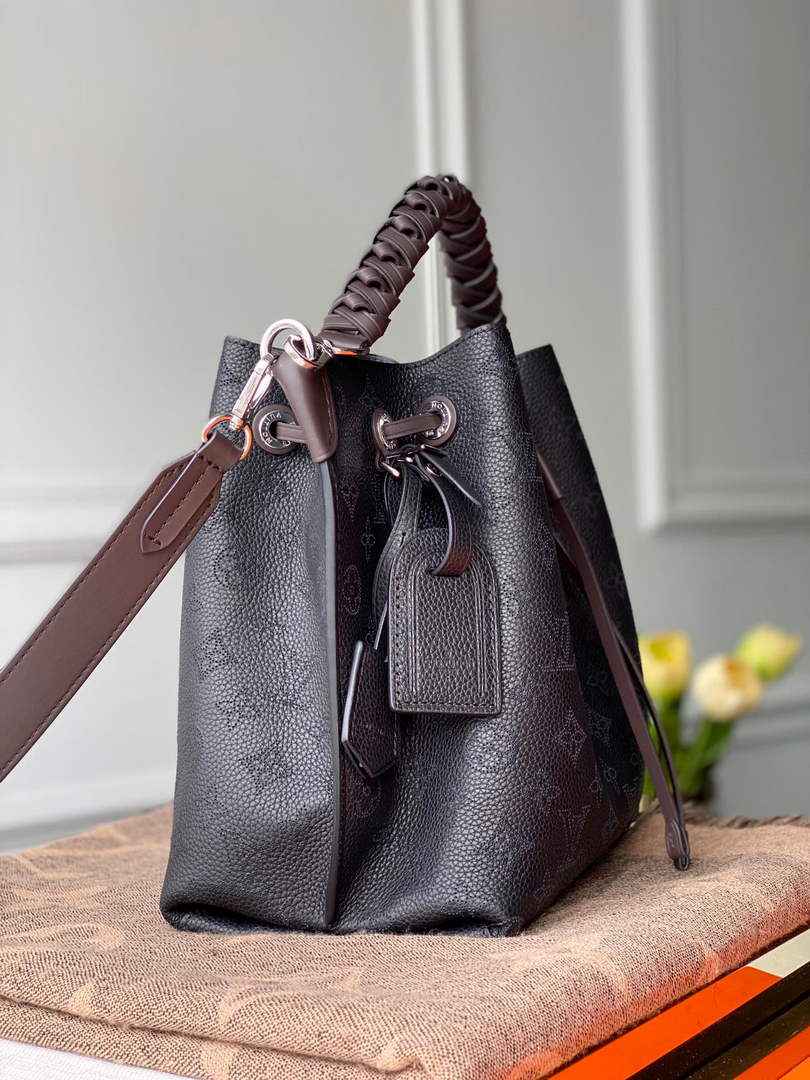 Louis Vuitton Muria Bucket Bag M55800 - Black Leather Handbag