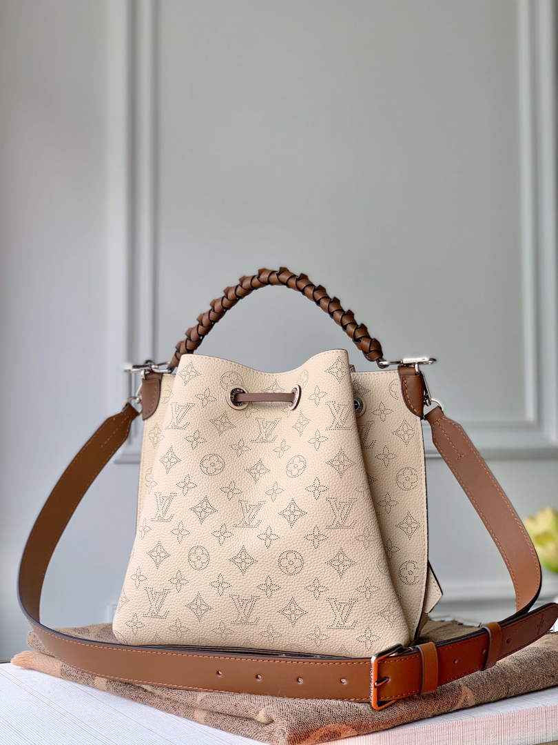 Louis Vuitton Muria Bucket Bag M55801 - Beige Leather Handbag
