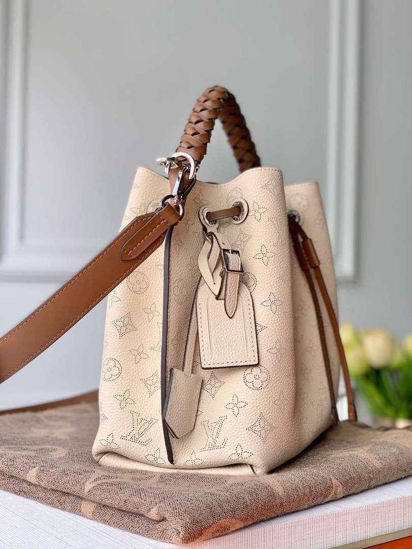 Louis Vuitton Muria Bucket Bag M55801 - Beige Leather Handbag