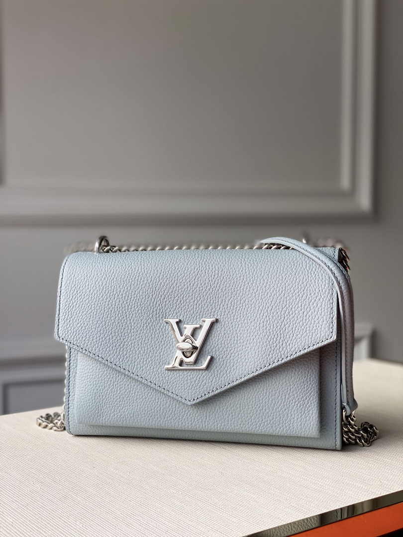 Louis Vuitton Mylockme Chain Bag M51418 Blue Leather - Default Title - View 1