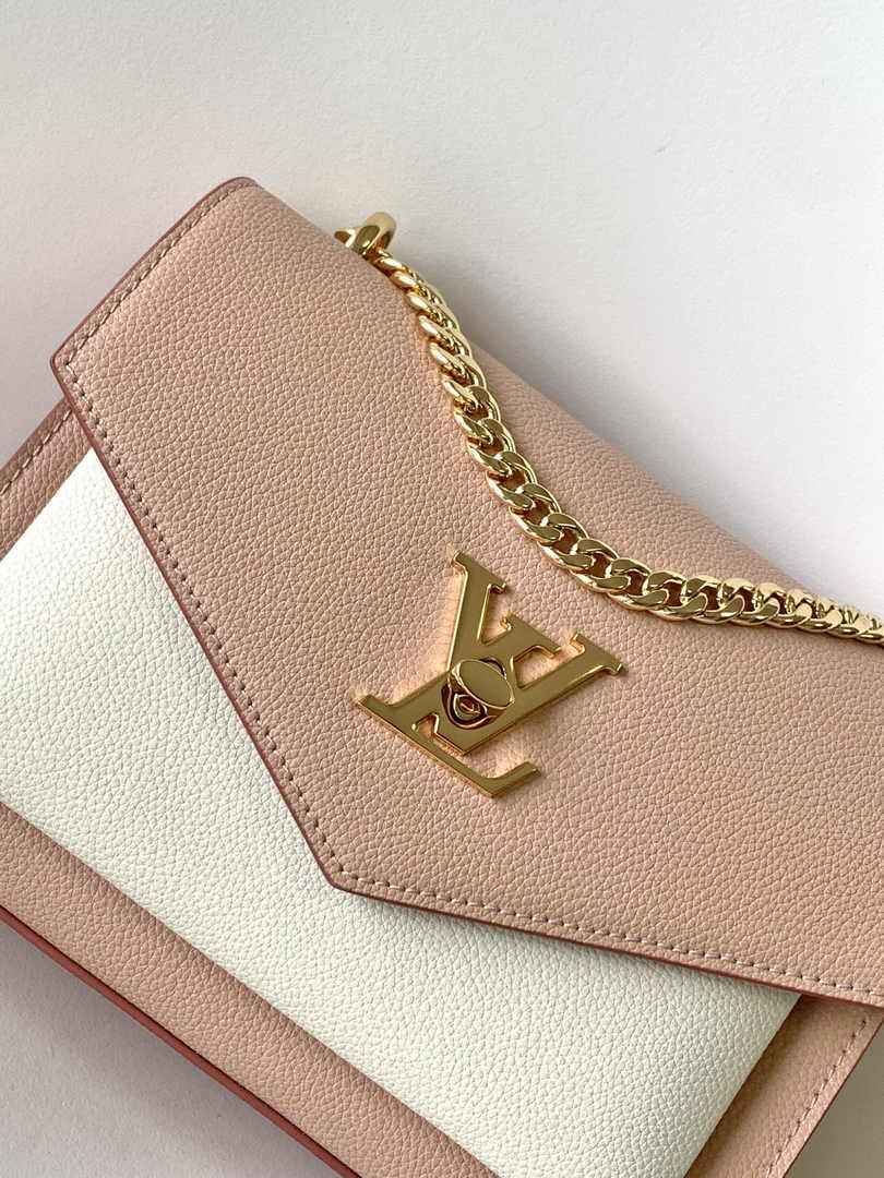 Louis Vuitton Mylockme Chain Bag M51418 Pink Beige Leather - Default Title - View 5