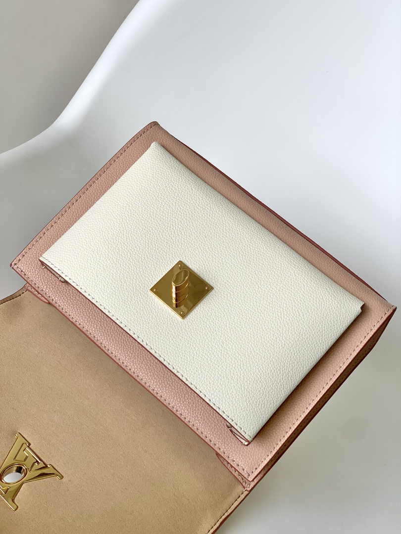 Louis Vuitton Mylockme Chain Bag M51418 Pink Beige Leather - Default Title - View 7