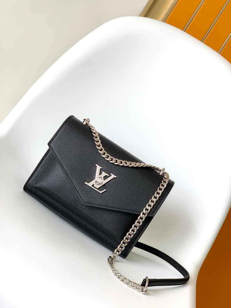 Louis Vuitton Mylockme Chain Bag M51418 Black Leather - Default Title - View 1