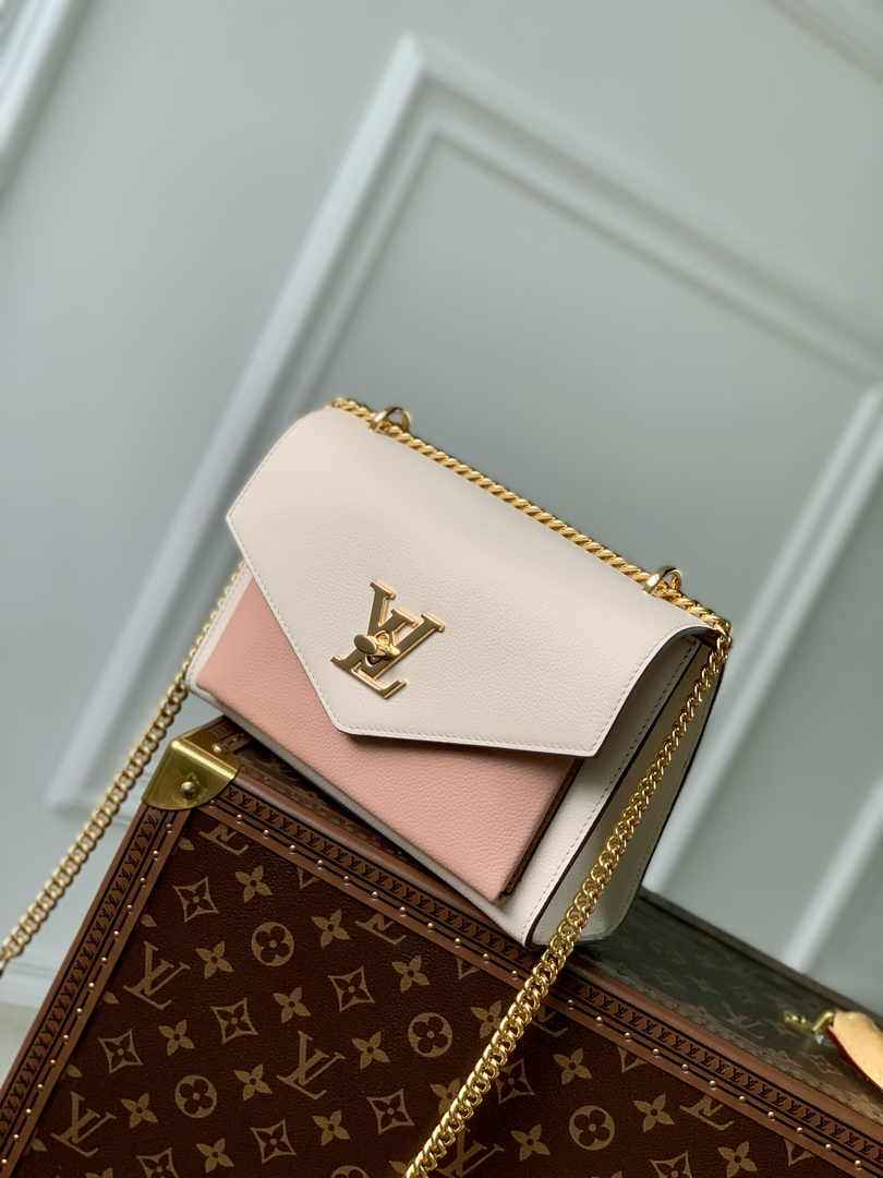 Louis Vuitton Mylockme Chain Bag M51418 Beige Pink Leather - Default Title - View 2