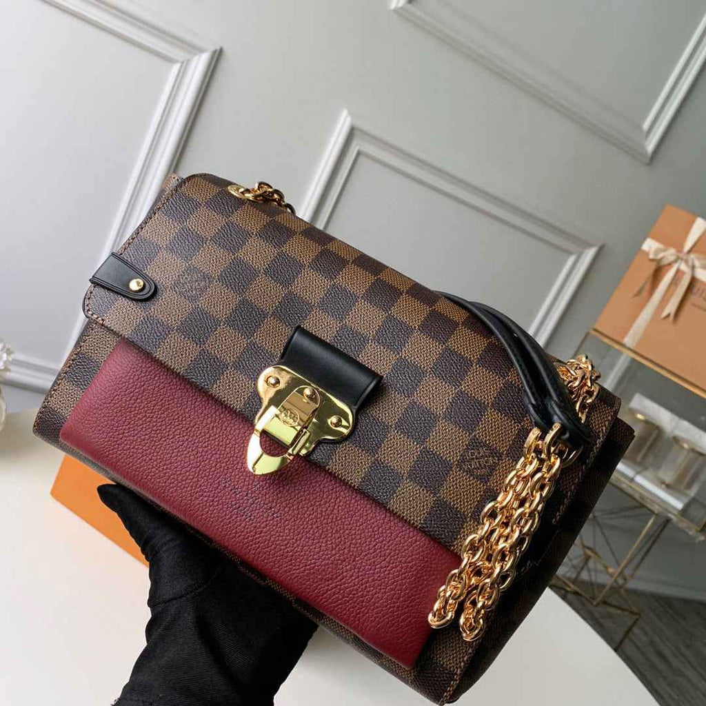 Louis Vuitton N40109 Vavin PM Damier Ebene Red