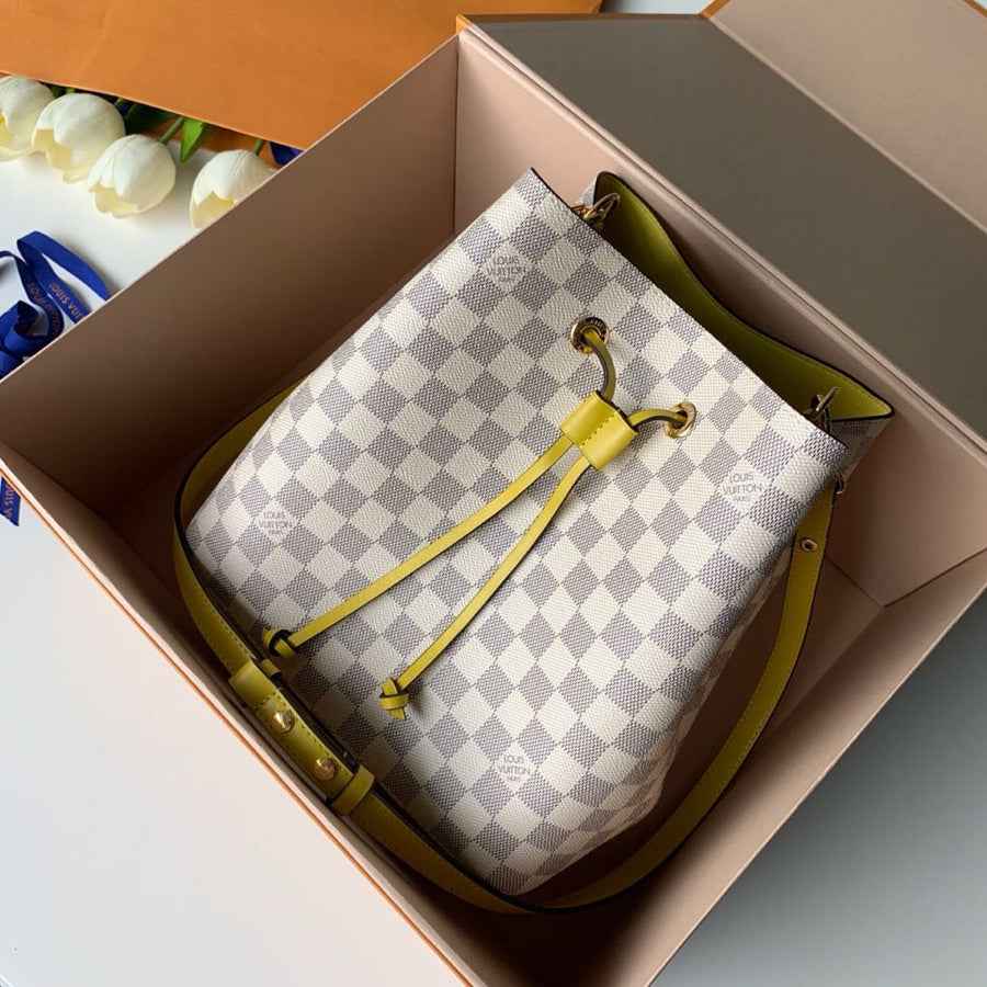 Louis Vuitton N40151 NéoNoé MM Bucket Bag Damier Azur Canvas