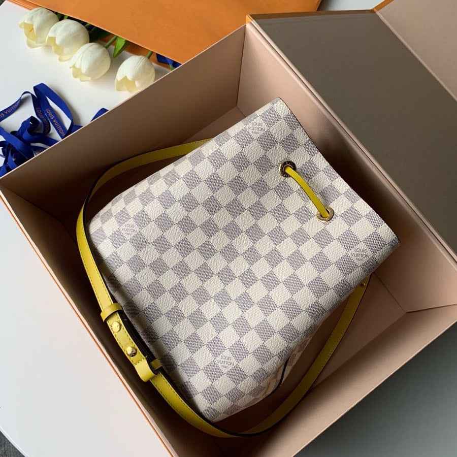 Louis Vuitton N40151 NéoNoé MM Bucket Bag Damier Azur Canvas