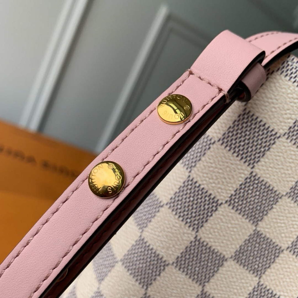 Louis Vuitton N40152 NéoNoé MM Bucket Bag Damier Azur Canvas - 26 x 26 x 17.5 cm / Damier Azur Canvas Pink - View 8
